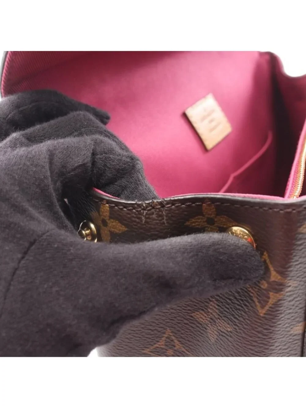 ★SOLD★ Louis Vuitton Handbag Cluny BB 2-Way Rose Canvas Leather - Picture 6 of 12